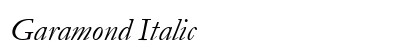 Garamond Italic Preview