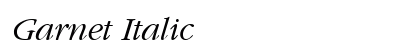 Garnet Italic Preview