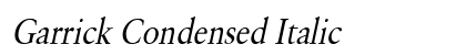 Garrick Condensed Italic preview