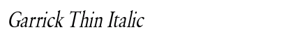 Garrick Thin Italic preview