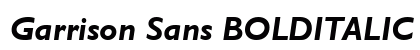 Garrison Sans BOLDITALIC Preview