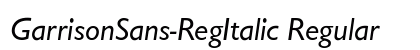 GarrisonSans-RegItalic Regular preview