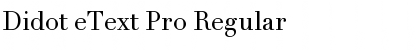 Didot eText Pro Regular Font