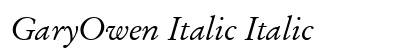 GaryOwen Italic Italic preview