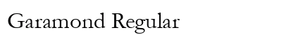 Garamond Regular Preview