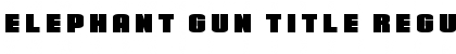 Elephant Gun Title Font