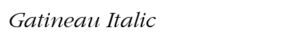 Gatineau Italic preview