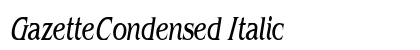 GazetteCondensed Italic preview