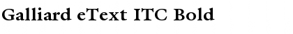 Download Galliard eText ITC Font