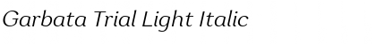 Garbata Trial Light Italic Font