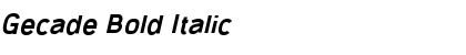 Gecade Bold Italic Font