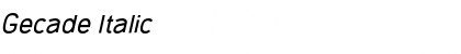 Gecade Italic Font Gecade Italic Font