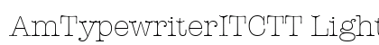 AmTypewriterITCTT Light