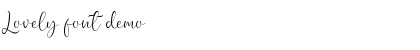 Lovely font demo Font