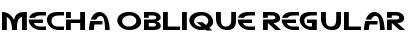 Mecha Oblique Font