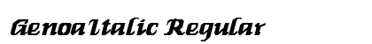 GenoaItalic Regular preview