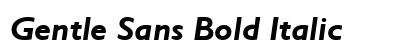 Gentle Sans Bold Italic