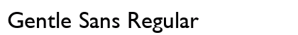 Gentle Sans Regular