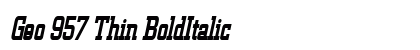Geo 957 Thin BoldItalic Preview