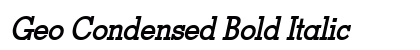Geo Condensed Bold Italic preview