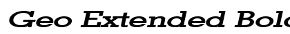 Geo Extended Bold Italic Preview
