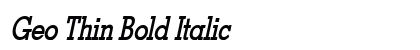 Geo Thin Bold Italic Preview