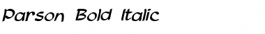 Parson Bold Italic Font