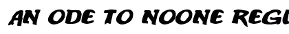 An ode to noone Regular preview