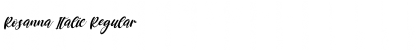 Rosanna Italic Font