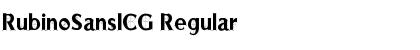 RubinoSansICG Regular Font