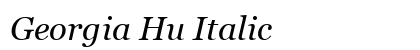 Georgia Hu Italic Preview