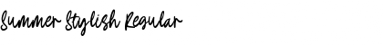 Summer Stylish Font