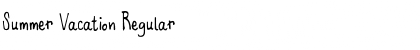 Summer Vacation Font