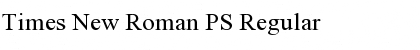 Download Times New Roman PS Font
