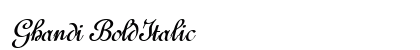 Ghandi BoldItalic Preview
