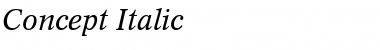 Concept Italic Font