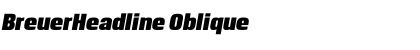 BreuerHeadline Oblique Font