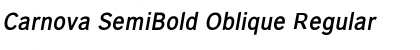 Download Carnova SemiBold Oblique Font