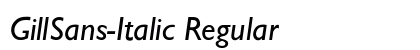 GillSans-Italic Regular preview