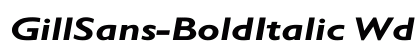 GillSans-BoldItalic Wd Regular preview