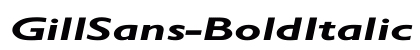 GillSans-BoldItalic Ex Regular preview
