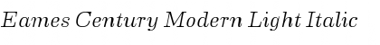 Eames Century Modern Light Italic Font