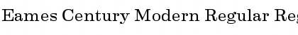 Eames Century Modern Regular Regular Font