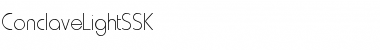 ConclaveLightSSK Regular Font ConclaveLightSSK Regular Font