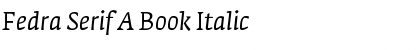 Fedra Serif A Book Italic Font