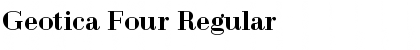 Geotica Four Regular Font