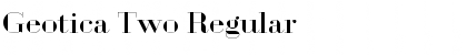 Geotica Two Regular Font