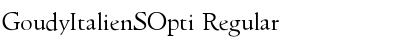 GoudyItalienSOpti Regular Font