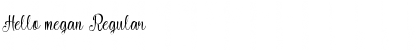 Download Hello megan Font