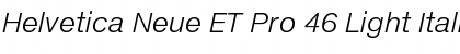 Helvetica Neue ET Pro Font